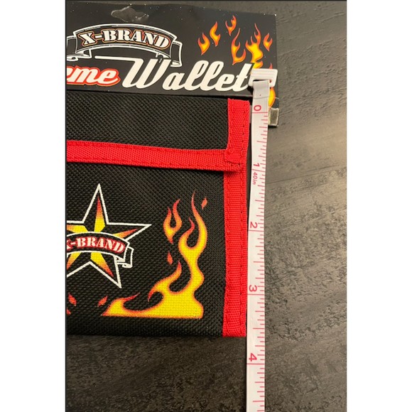 NEW-Mens/Boys Tri Fold Wallet -X-Brand Extreme Wallet -Fire Flames Velcro - Picture 6 of 9